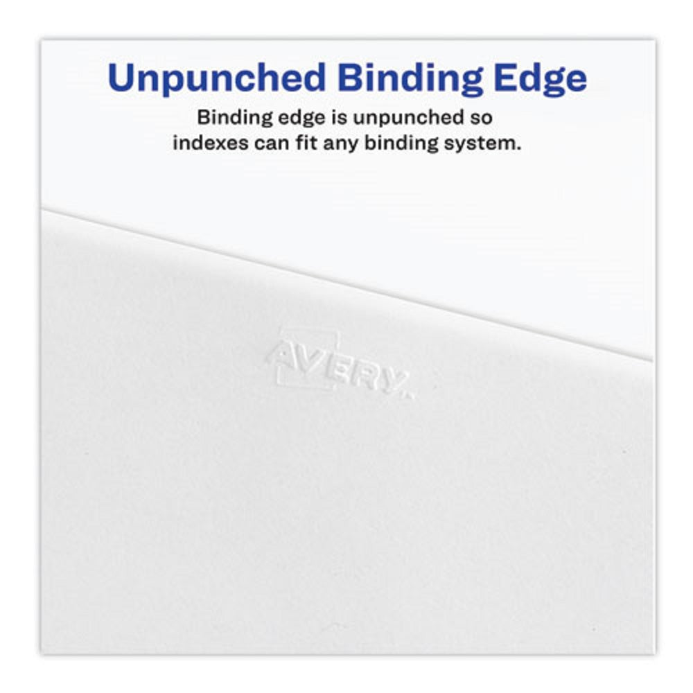 PREPRINTED LEGAL EXHIBIT SIDE TAB INDEX DIVIDERS - 10 TAB - WHITE