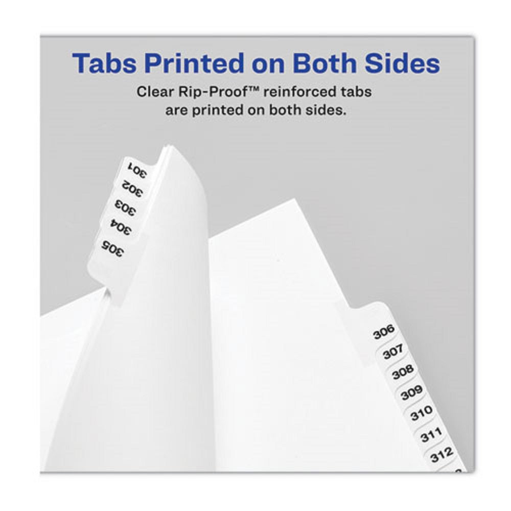 PREPRINTED LEGAL EXHIBIT SIDE TAB INDEX DIVIDERS - 10 TAB - WHITE