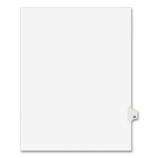 AVERY PREPRINTED LEGAL EXHIBIT SIDE TAB INDEX DIVIDERS, AVERY STYLE - WHITE