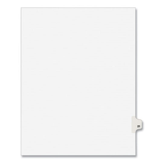 PREPRINTED LEGAL EXHIBIT SIDE TAB INDEX DIVIDERS, AVERY STYLE - WHITE