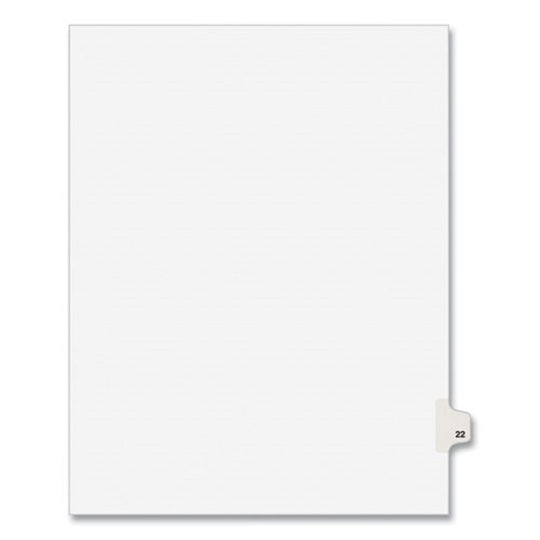 PREPRINTED LEGAL EXHIBIT SIDE TAB INDEX DIVIDERS, AVERY STYLE - WHITE