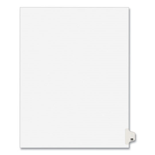 PREPRINTED LEGAL EXHIBIT SIDE TAB INDEX DIVIDERS - WHITE