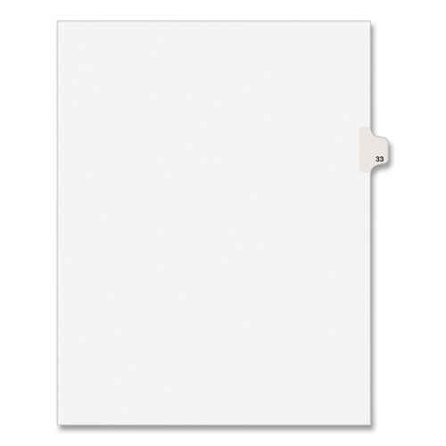 PREPRINTED LEGAL EXHIBIT SIDE TAB INDEX DIVIDERS, AVERY STYLE - WHITE