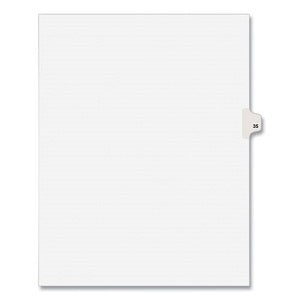 PREPRINTED LEGAL EXHIBIT SIDE TAB INDEX DIVIDERS, AVERY STYLE, 10 TAB - WHITE