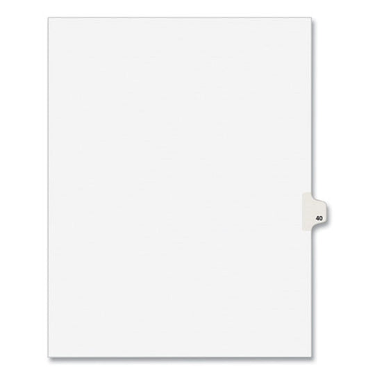 PREPRINTED LEGAL EXHIBIT SIDE TAB INDEX DIVIDERS, AVERY STYLE, 10 TAB - WHITE