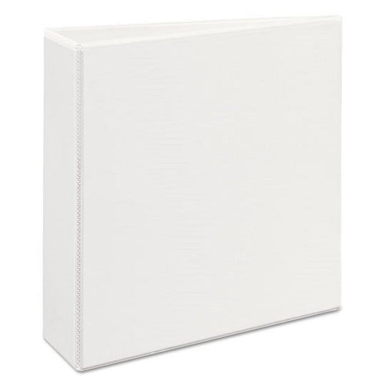 HEAVY-DUTY VIEW BINDER W/ DURAHINGE & ONE TOUCH EZD RINGS - WHITE