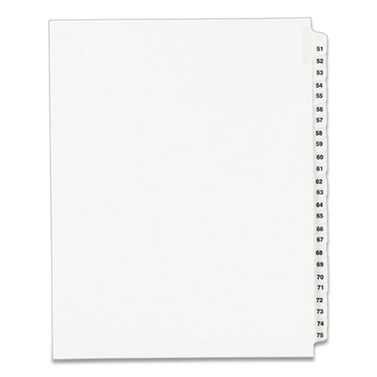 STANDARD COLLATED LAEGAL EXHIBIT DIVIDER SETS - WHITE