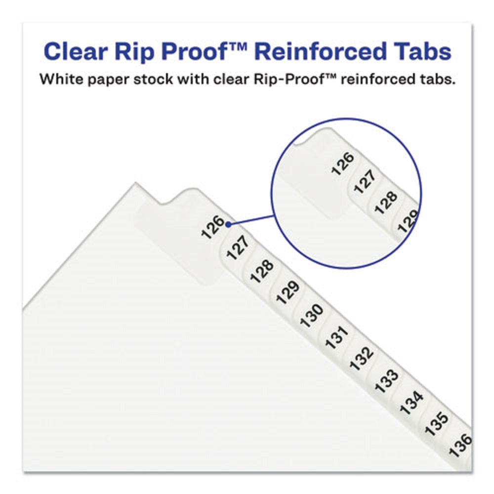 STANDARD COLLATED LAEGAL EXHIBIT DIVIDER SETS - WHITE