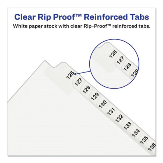 STANDARD COLLATED LAEGAL EXHIBIT DIVIDER SETS - WHITE