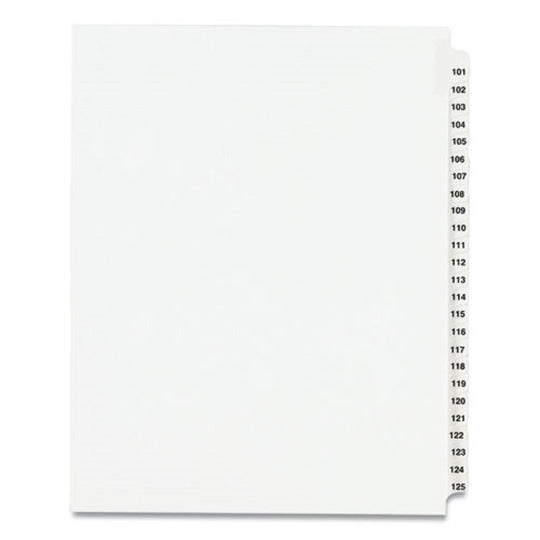 PREPRINTED LEGAL EXHIBIT SIDE TAB INDEX - WHITE