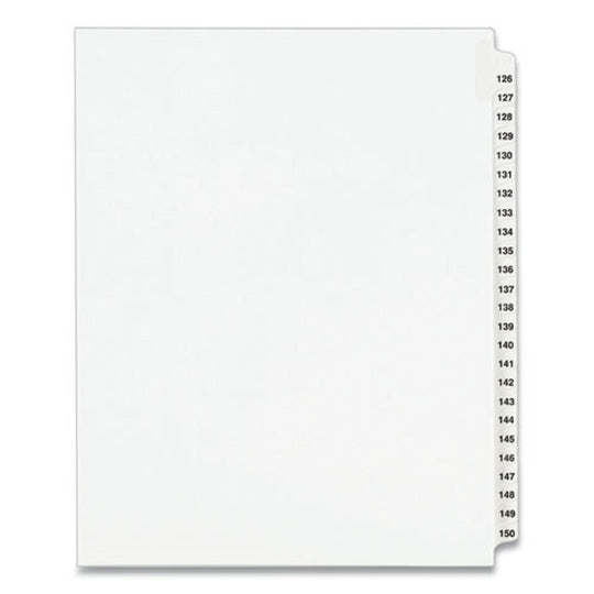 PREPRINTED LEGAL EXHIBIT SIDE TAB INDEX DIVIDERS, AVERY STYLE - WHITE