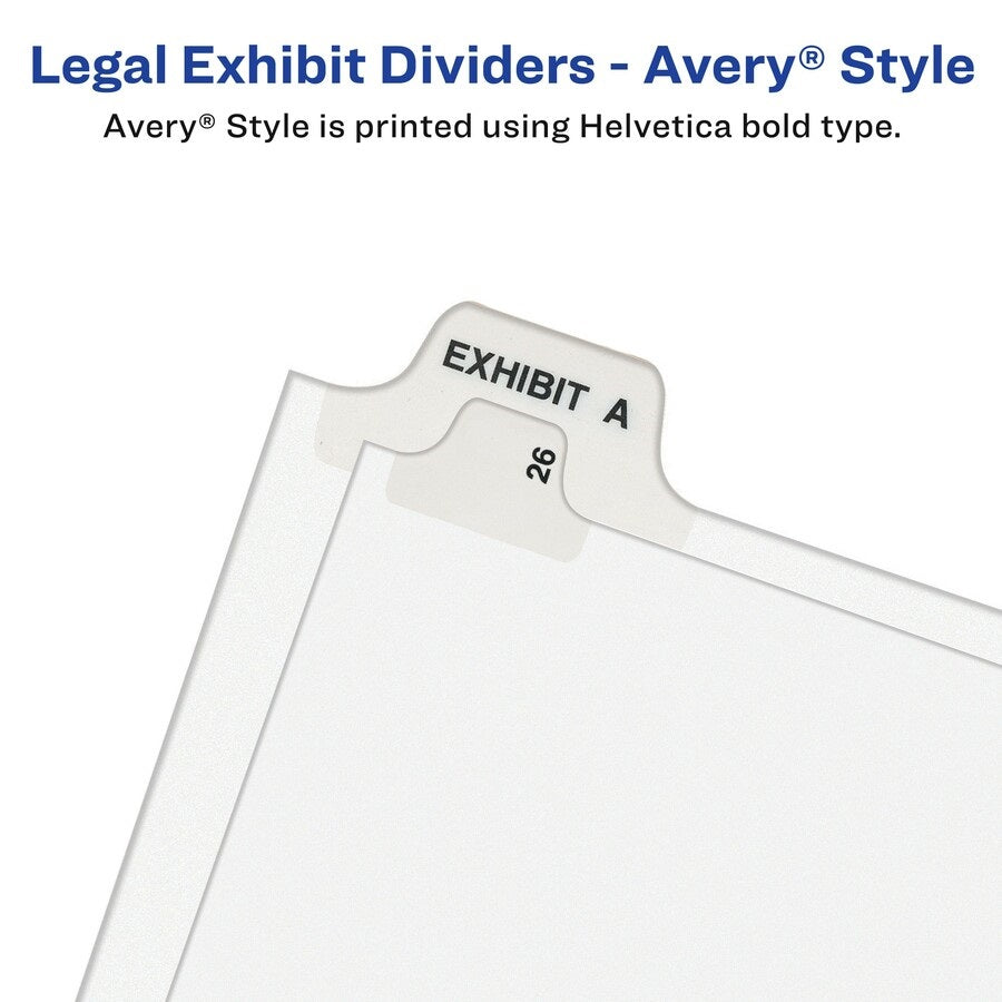 PREPRINTED LEGAL EXHIBIT SIDE TAB INDEX DIVIDERS, AVERY STYLE