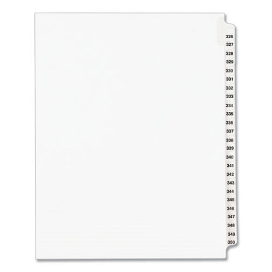 PREPRINTED LEGAL EXHIBIT SIDE TAB INDEX DIVIDERS, AVERY STYLE - WHITE