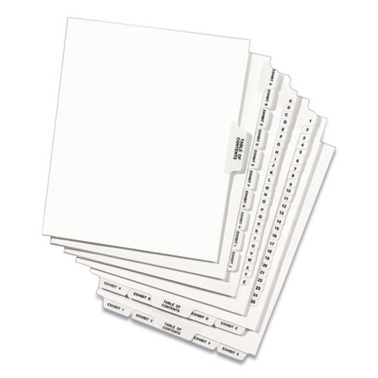 STANDARD COLLATED LEGAL EXHIBIT DIVIDER SETS - AVERY STYLE - WHITE