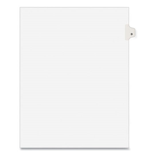 PREPRINTED LEGAL EXHIBIT SIDE TAB INDEX DIVIDERS - AVERY STYLE - WHITE