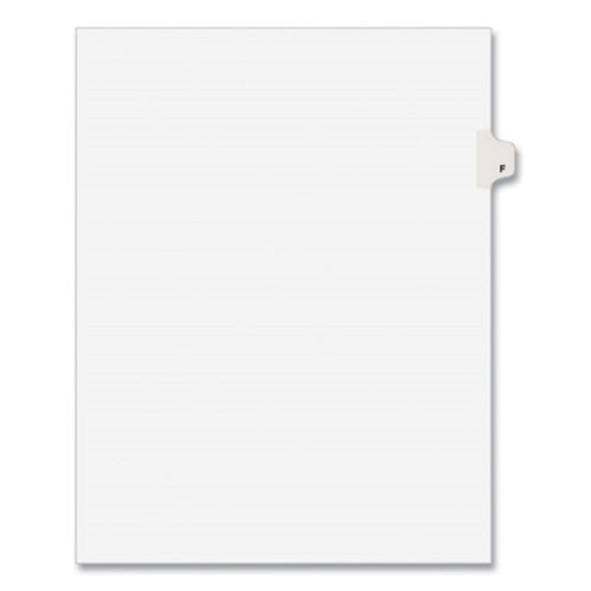 PREPRINTED LEGAL EXHIBIT SIDE TAB INDEX DIVIDERS, AVERY STYLE - WHITE