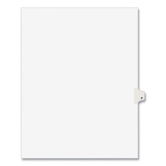 PREPRINTED LEGAL EXHIBIT SIDE TAB INDEX DIVIDERS, 26 TAB - WHITE