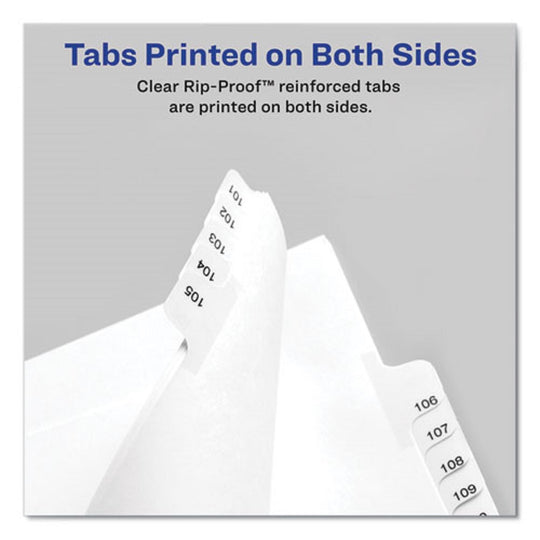 PREPRINTED LEGAL EXHIBIT SIDE TAB INDEX DIVIDERS - ALLSTATE STYLE - WHITE