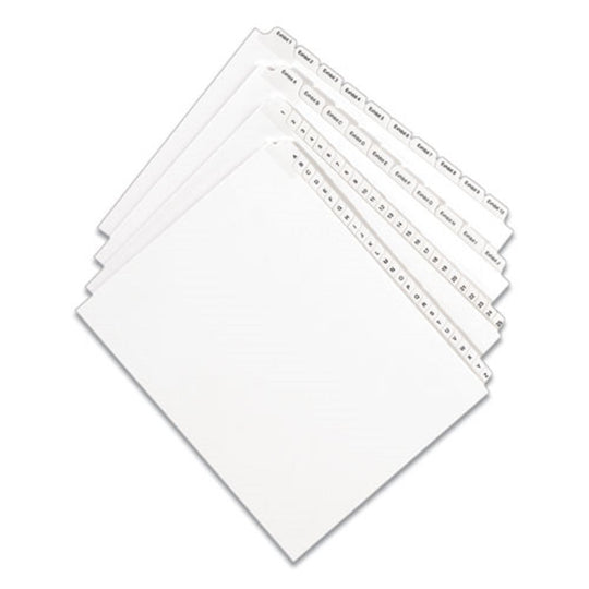 PREPRINTED LEGAL EXHIBIT SIDE TAB INDEX DIVIDERS - ALLSTATE STYLE - WHITE