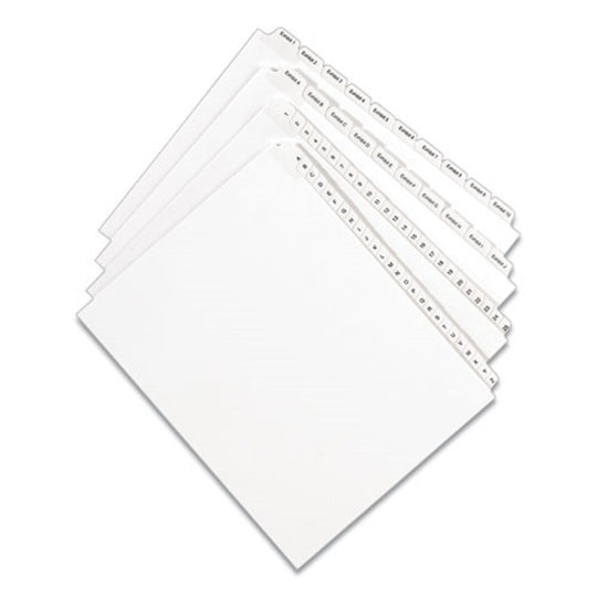 PREPRINTED LEGAL EXHIBIT SIDE TAB INDEX DIVIDERS, ALLSTATE STYLE - WHITE