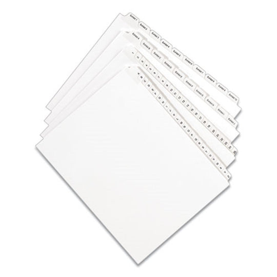 PREPRINTED LEGAL EXHIBIT SIDE TAB INDEX DIVIDERS, ALLSTATE STYLE, 25 TAB - WHITE