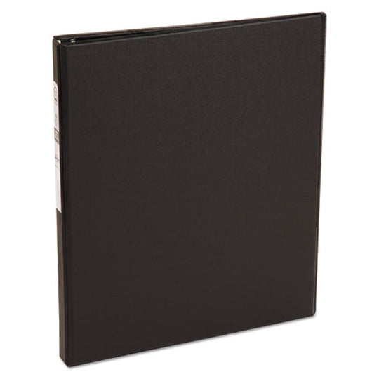 ECONOMY NON-VIEW BINDER W/ ROUND RINGS - BLACK