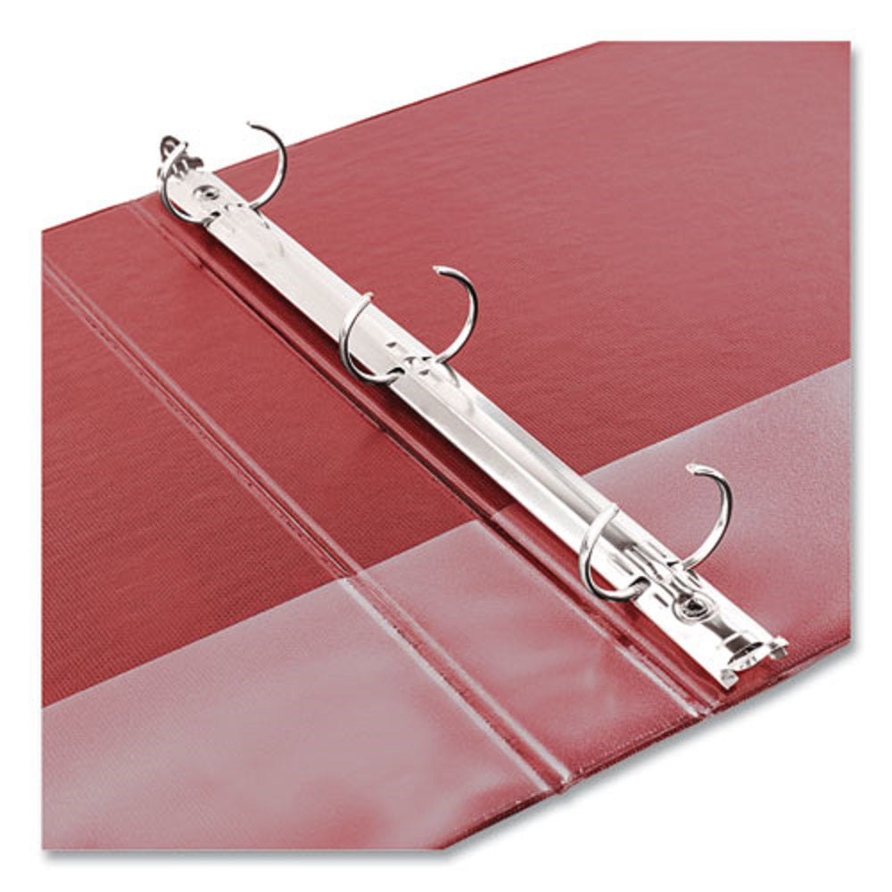 ECONOMY NON-VIEW BINDER W/ ROUND RINGS - RED