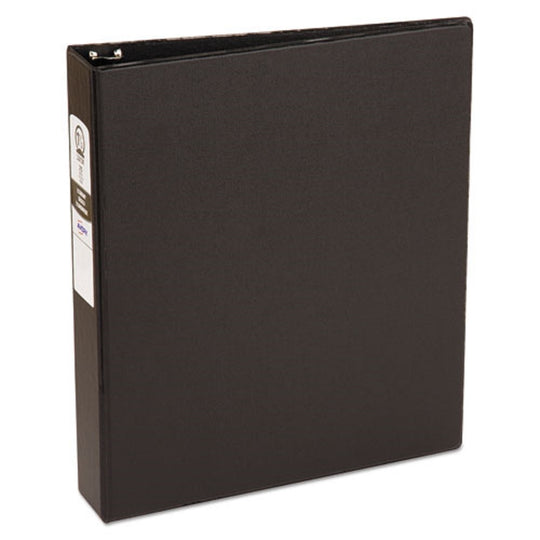 ECONOMY NON-VIEW BINDER W/ ROUND RINGS - BLACK