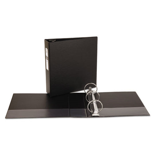 ECONOMY NON-VIEW BINDER W/ ROUND RINGS - BLACK