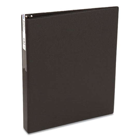 ECONOMY NON-VIEW BINDER W/ ROUND RINGS - BLACK