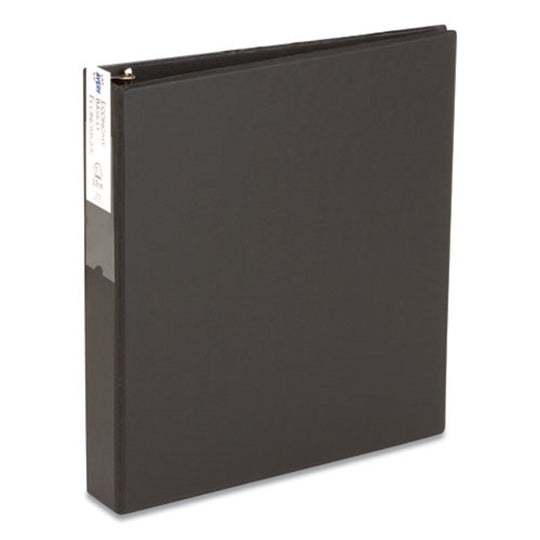 ECONOMY NON-VIEW BINDER W/ ROUND RINGS - BLACK