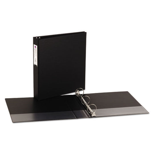 ECONOMY NON-VIEW BINDER W/ ROUND RINGS - BLACK