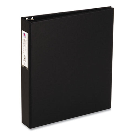 ECONOMY NON-VIEW BINDER W/ ROUND RINGS - BLACK