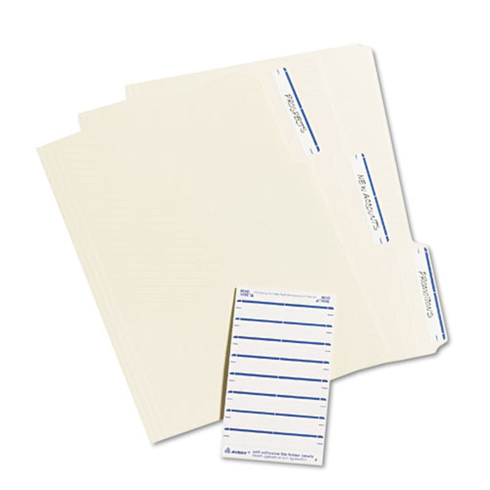 PERMANENT FILE FOLDER LABELS - DARK BLUE