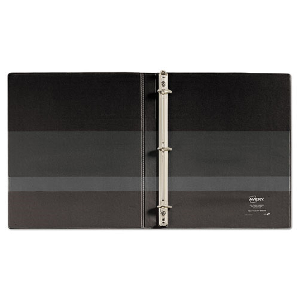 HEAVY-DUTY NON STICK VIEW BINDER W/ DURAHINGE & SLANT RINGS - BLACK