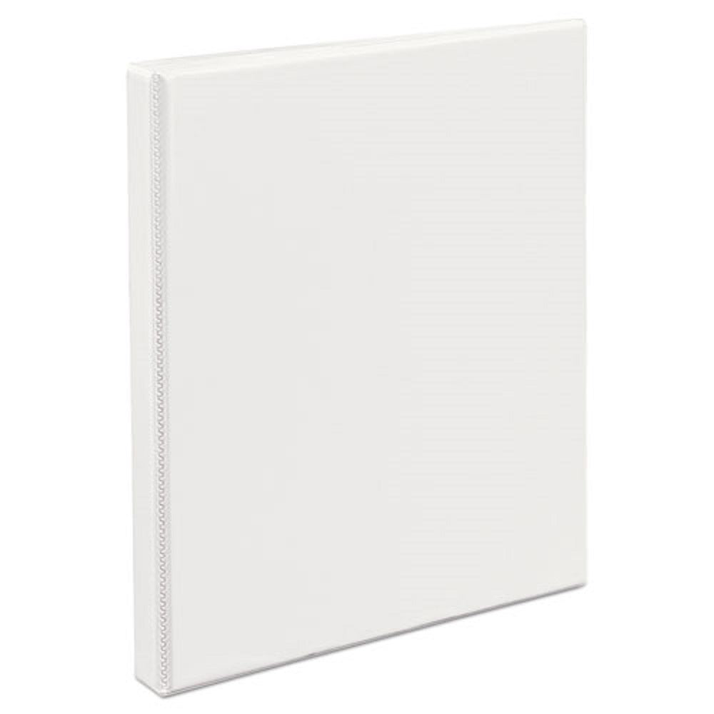 HEAVY-DUTY NON STICK VIEW BINDER W/ DURAHINGE & SLANT RINGS - WHITE