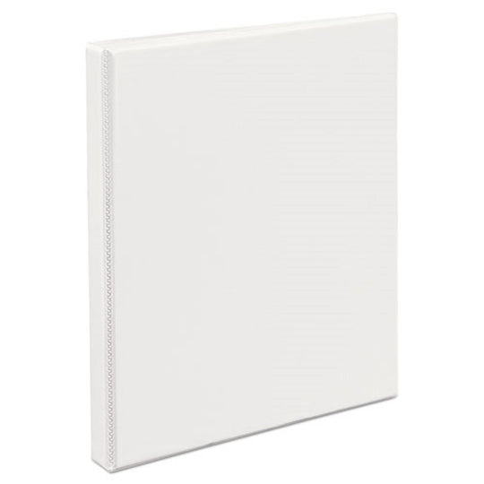 HEAVY-DUTY NON STICK VIEW BINDER W/ DURAHINGE & SLANT RINGS - WHITE