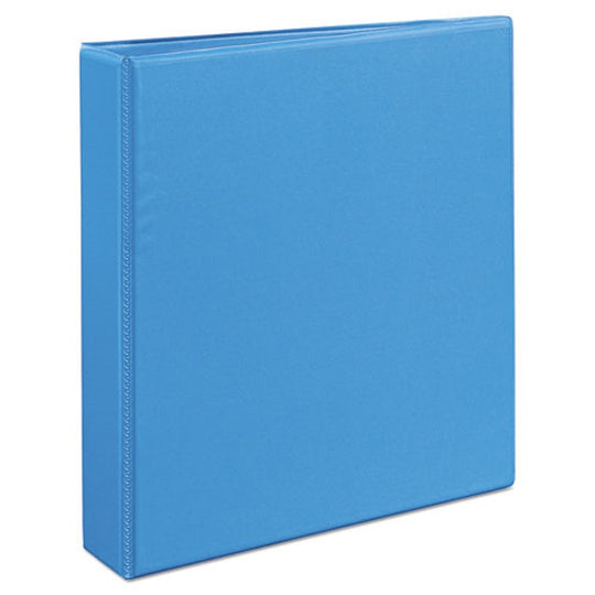 HEAVY-DUTY NONSTICK VIEW BINDER - SLANT D-RING - LIGHT BLUE