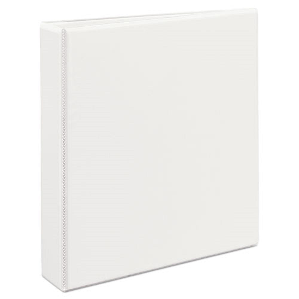 HEAVY-DUTY NON STICK VIEW BINDER W/ DURAHINGE & SLANT RINGS - WHITE