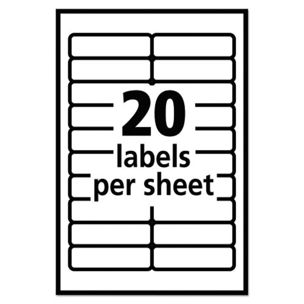 REMOVABLE MULTI-USE LABELS, INKJET/LASER PRINTERS - WHITE