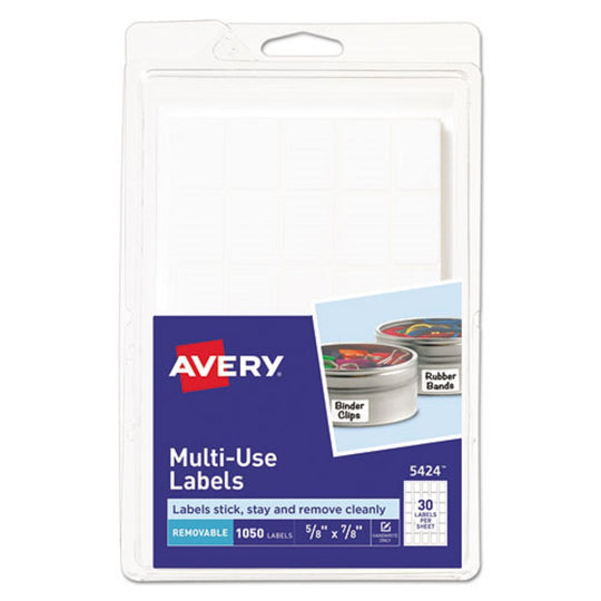 REMOVABLE MULTI-USE LABELS HANDWRITE ONLY - WHITE