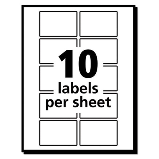 REMOVABLE MULTI-USE LABELS, INKJET/ LASER PRINTERS - WHITE