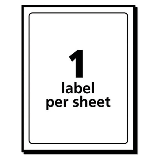 REMOVABLE MULTI-USE LABELS, INKJET/ LASER PRINTERS - WHITE