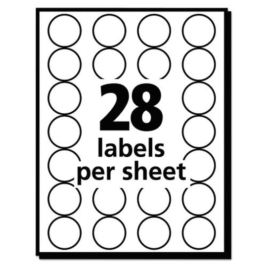 HANDWRITE ONLY SELF-ADHESIVE REMOVABLE ROUND COLOR-CODING LABELS - BLACK