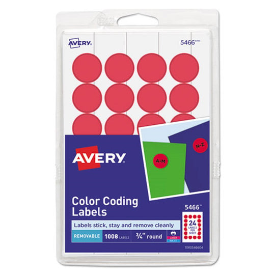 AVERY COLOR CODING LABELS