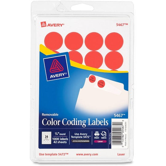 AVERY COLOR CODING LABELS