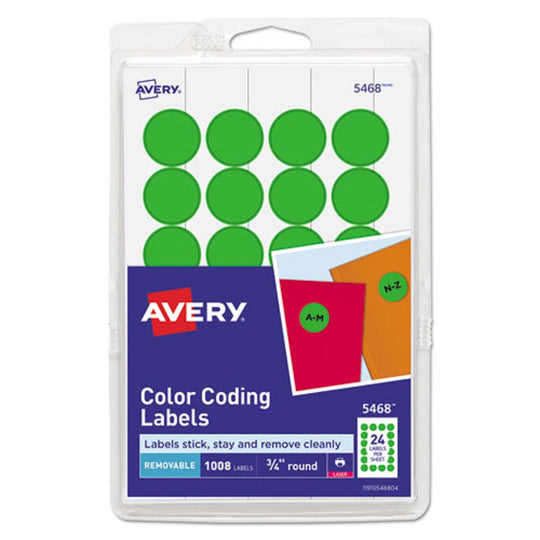 AVERY REMOVABLE COLOR CODING LABELS