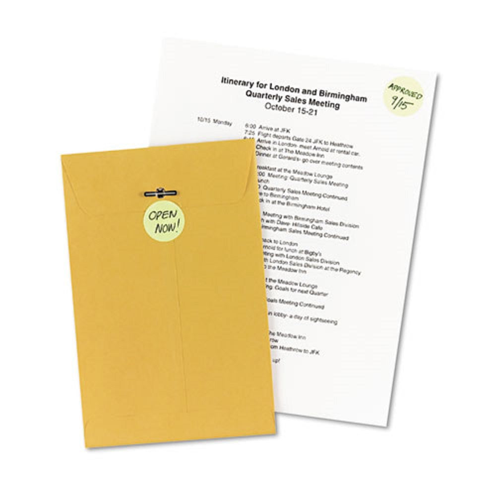 PRINTABLE SELF-ADHESIVE REMOVABLE COLOR-CODING LABELS - NEON YELLOW