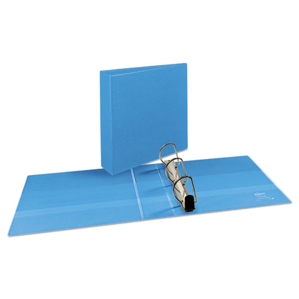 DURABLE NON-STICK VIEW BINDER W/DURAHING & SLANT RINGS - LIGHT BLUE