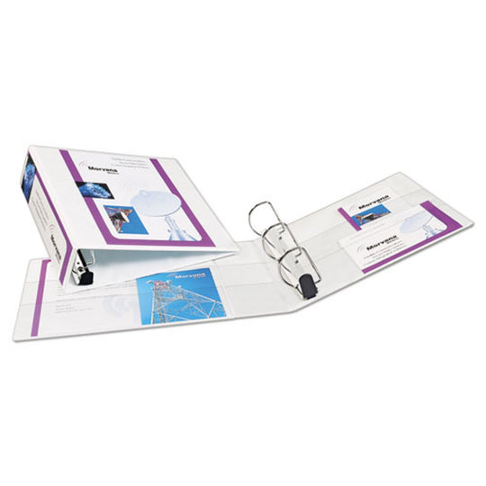 HEAVY-DUTY NONSTICK VIEW BINDER - WHITE